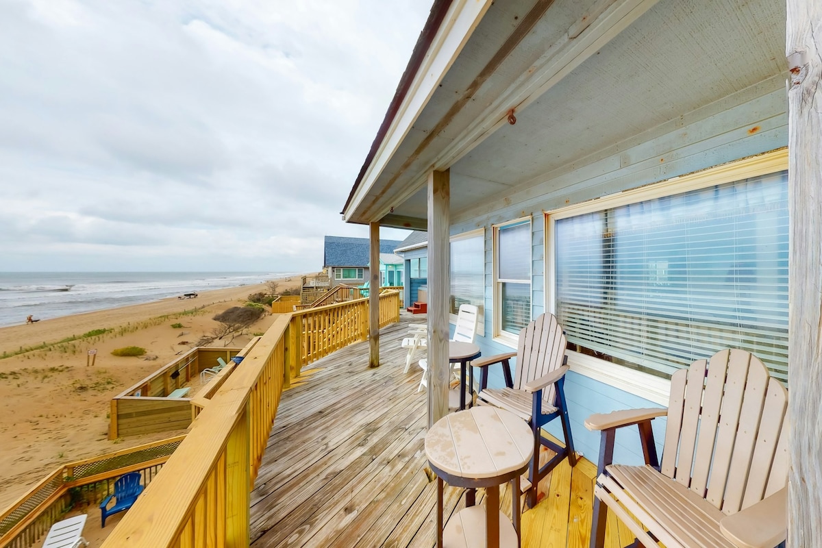 8BR Oceanfront | Pool | Hot Tub | AC | Fireplace
