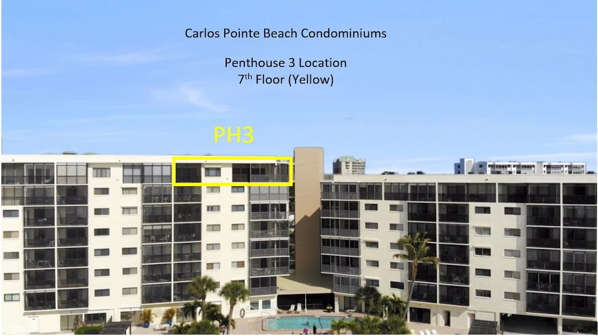 海滨顶层公寓（ # 3 ） Carlos Pointe可住10人