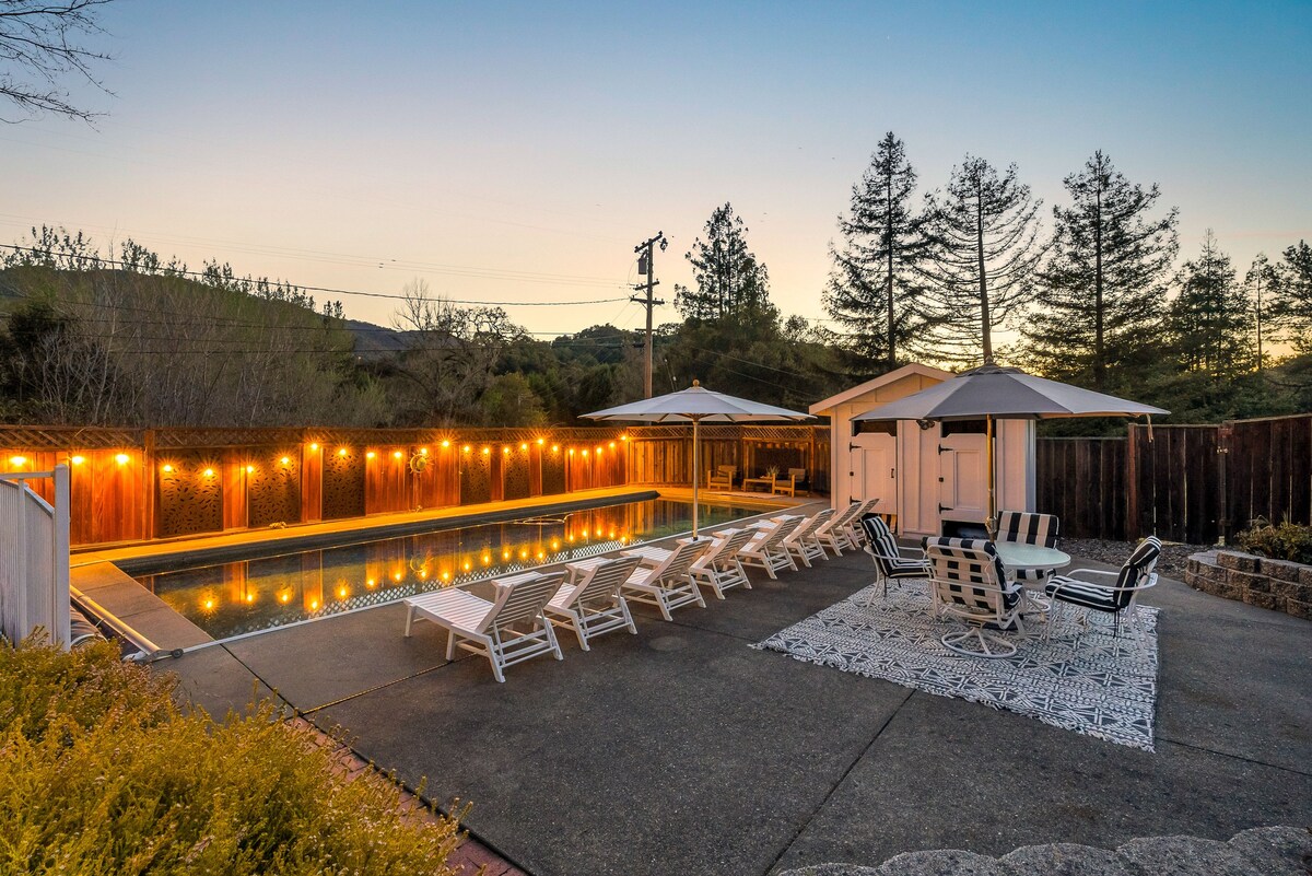 Wine Country Retreat w/ Pool, 10 Mi to Dtwn Sonoma