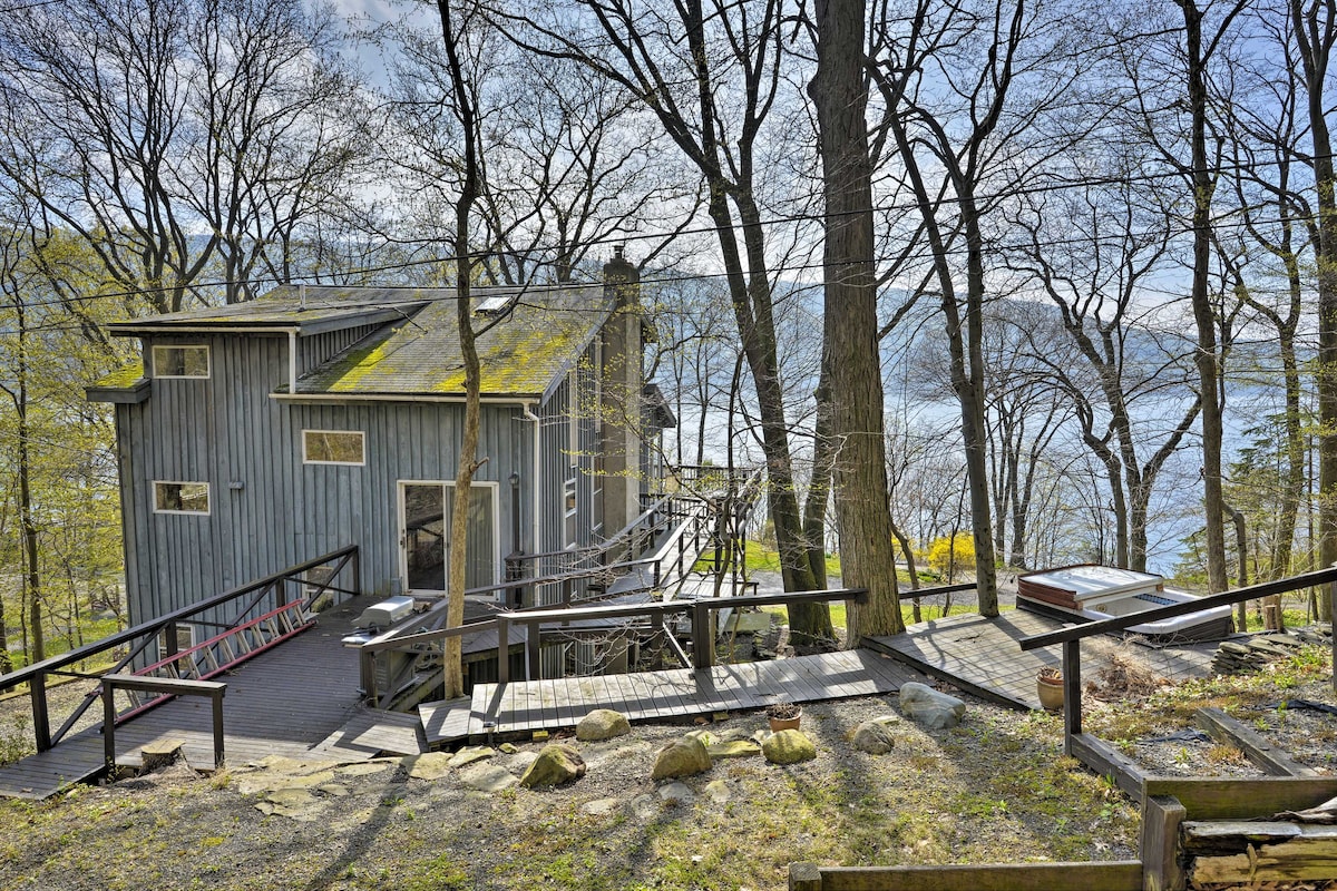 Skaneateles Lake Home ：水景和私人海滩