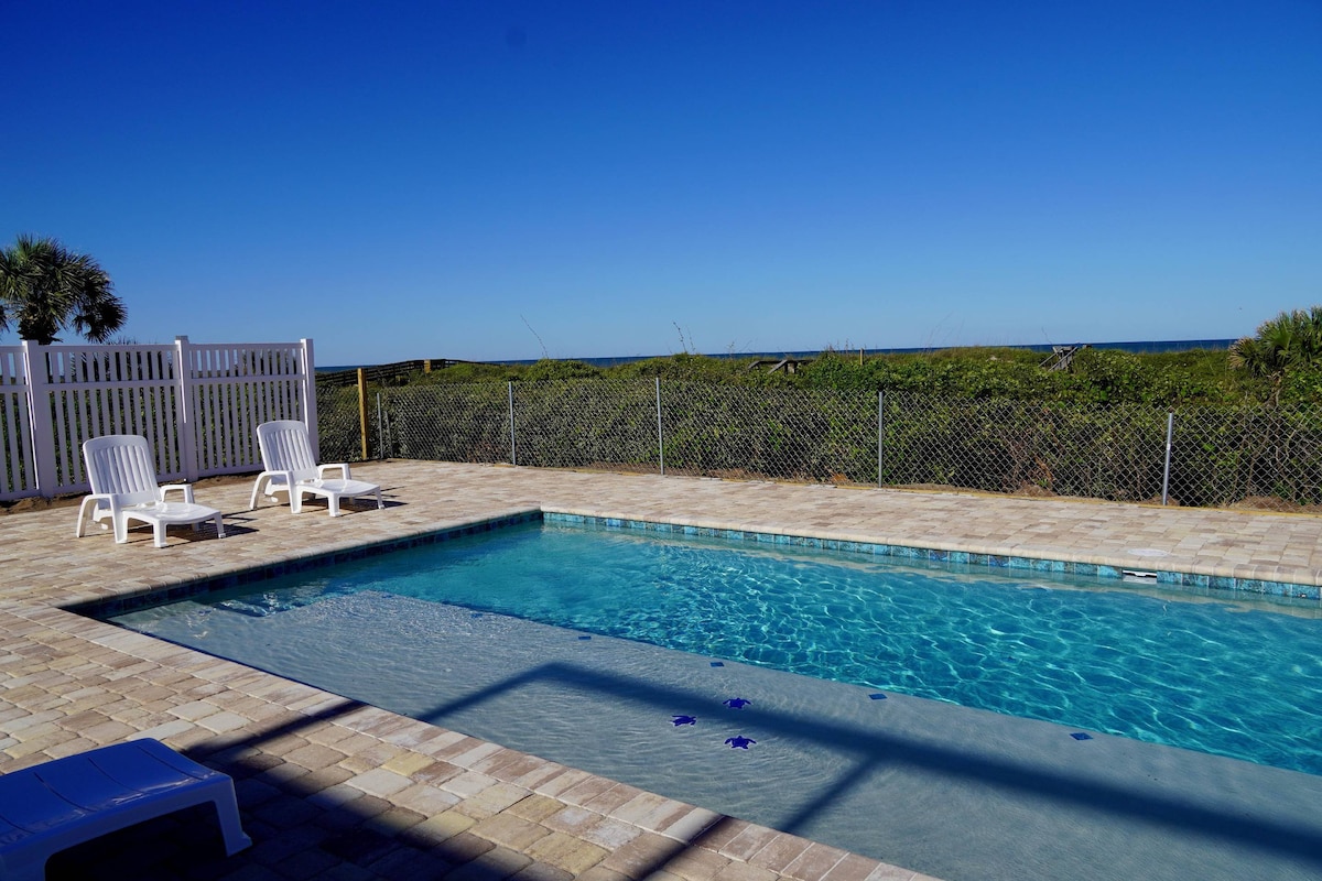 Beachfront Heated Pool w/Private Beach Access