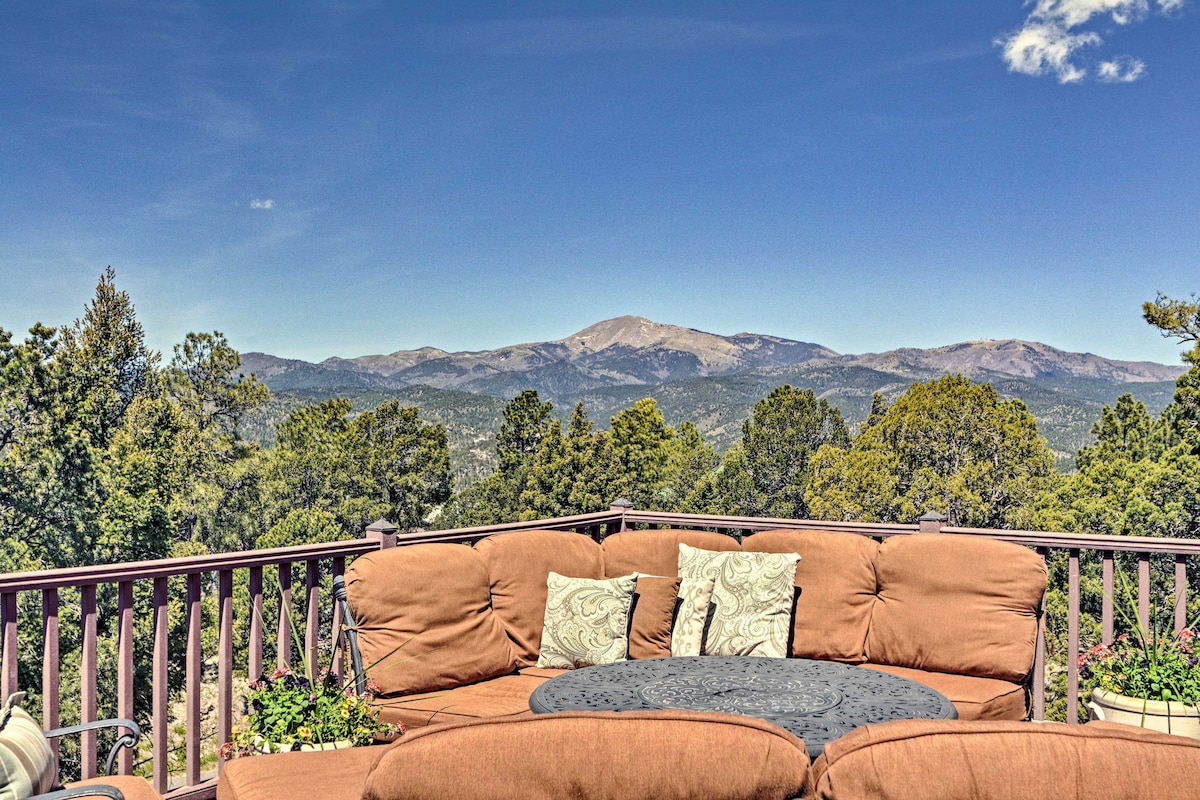 Large Ruidoso Home w/Stunning Views & Hot Tub