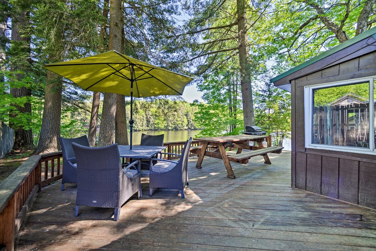 Lakefront Adirondacks Cabin w/Dock & Fire Pit