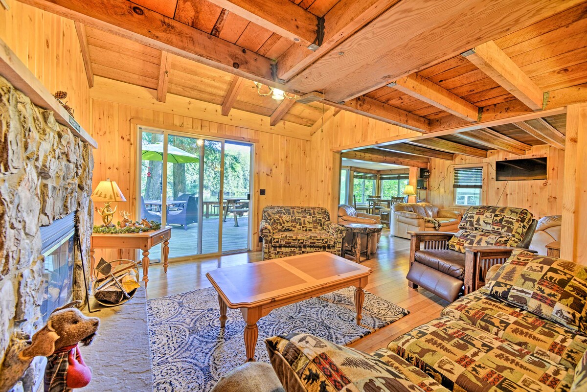 Lakefront Adirondacks Cabin w/Dock & Fire Pit