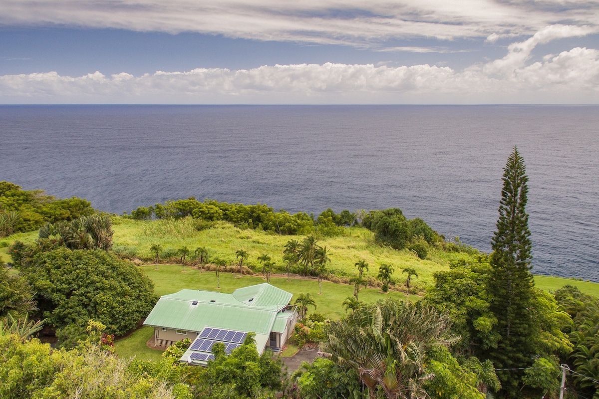 Hamakua海岸的Ocean Bluff Home