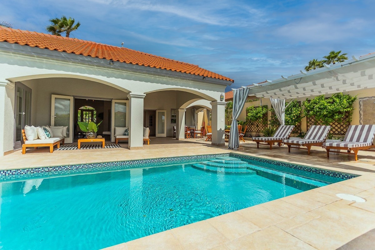 阿鲁巴热带3卧时尚度假屋，靠近棕榈海滩