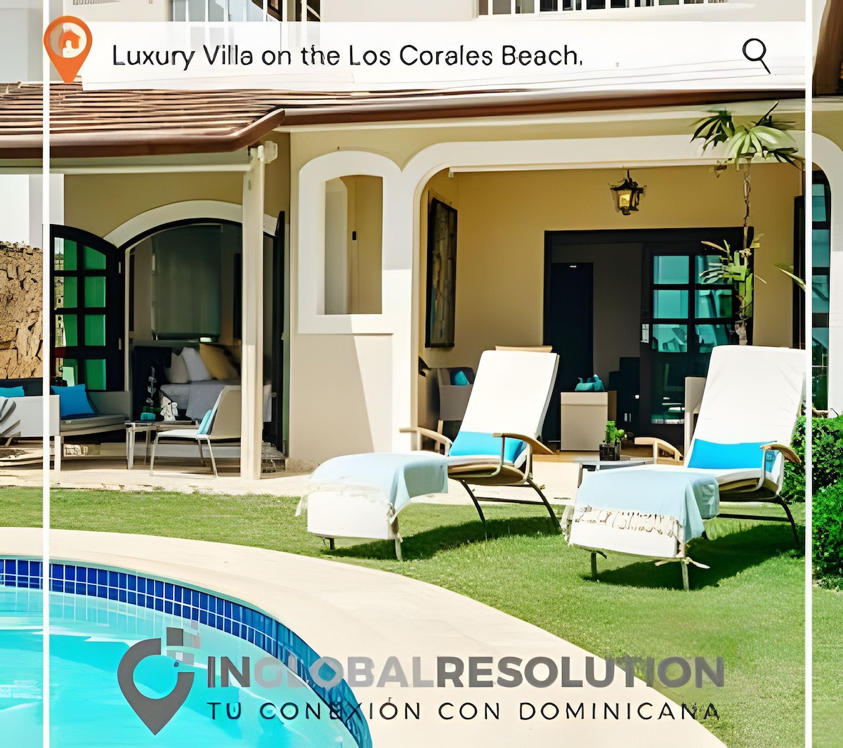 位于洛斯科拉莱斯海滩（ Los Corales Beach ）的豪华别墅。巴瓦尔海