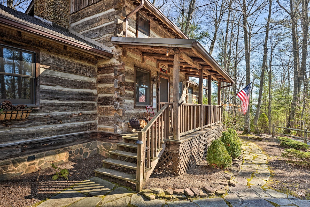 Boone附近的小木屋，带热水浴缸，可欣赏山景