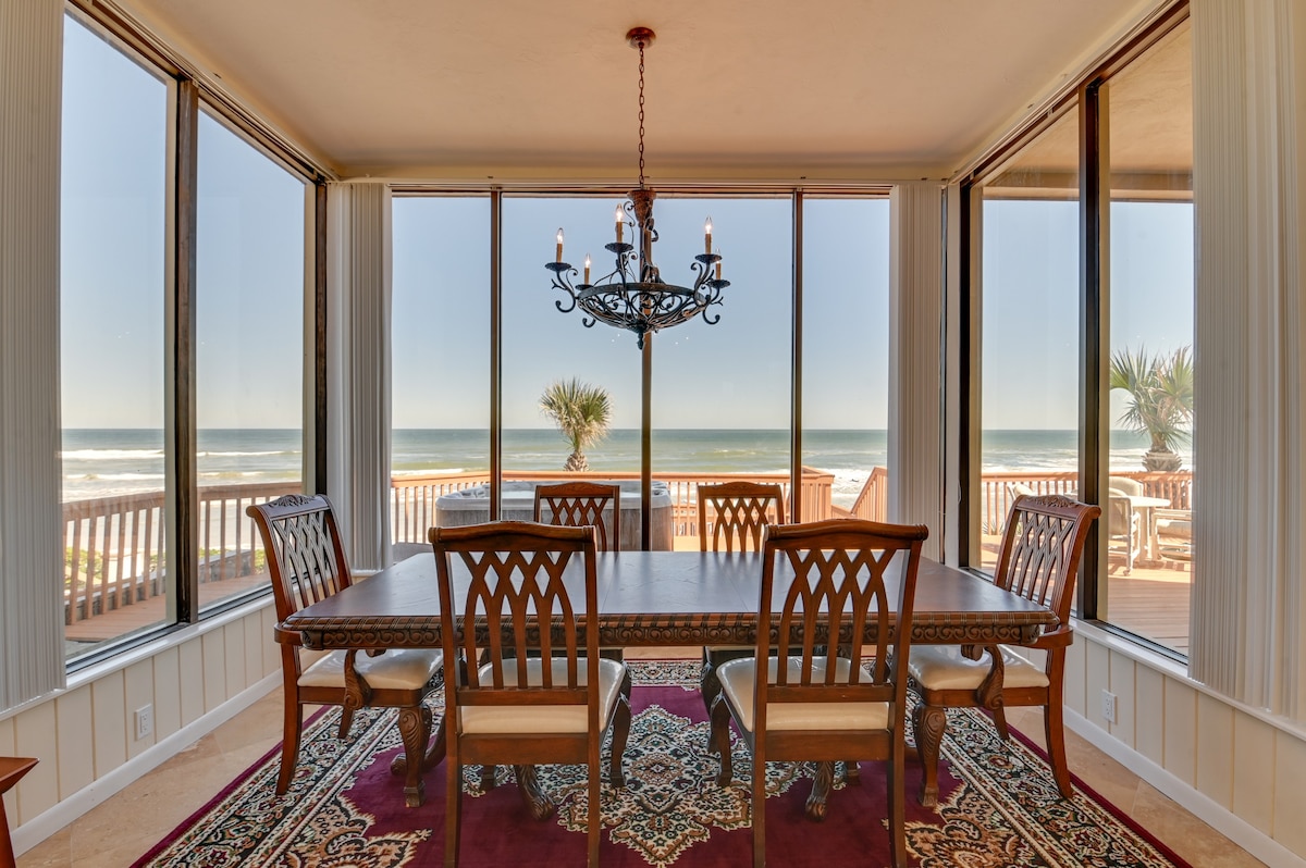 Oceanfront House by Ponce Inlet on No-Drive Beach!