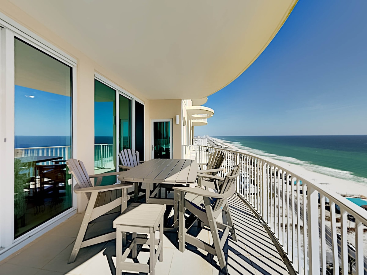 很棒的海湾公寓，带宽敞的阳台，