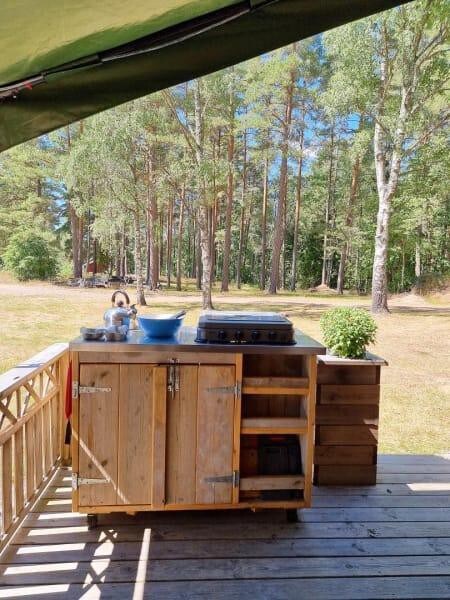 Småland Miniglamping -Safari tent 4p sanitary unit