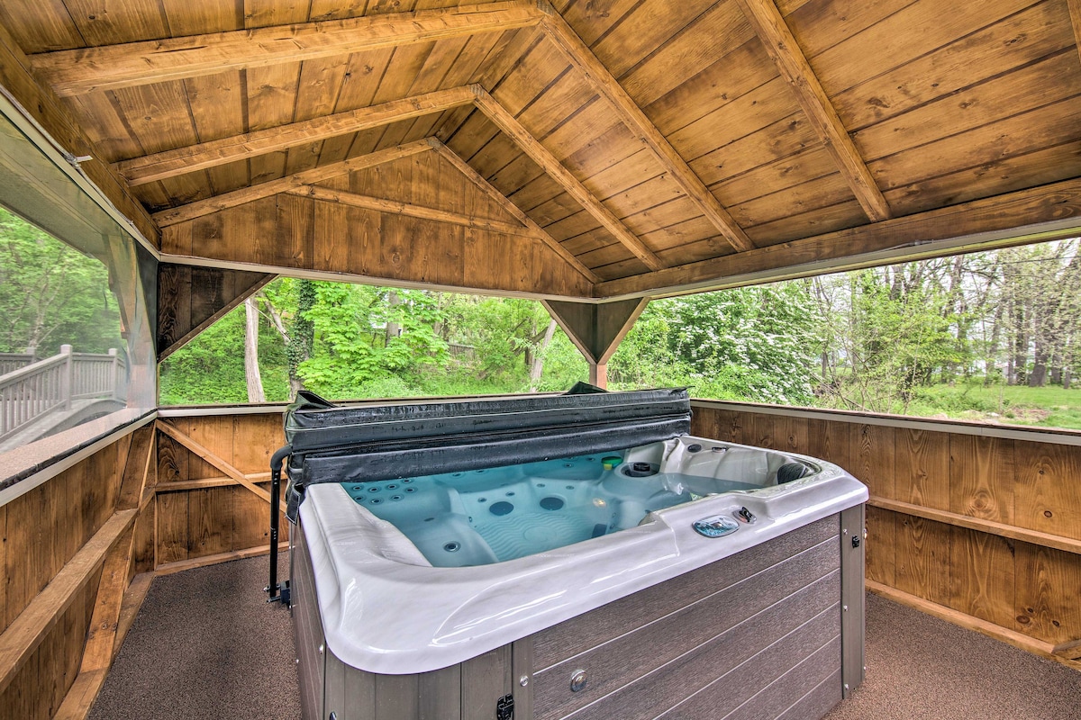 Pet-Friendly Lakeview Cabin w/ Hot Tub!