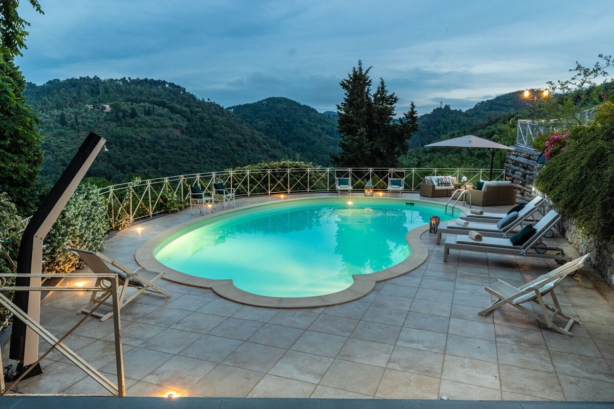 Casolare Dei Colli全景私人泳池，豪华泳池