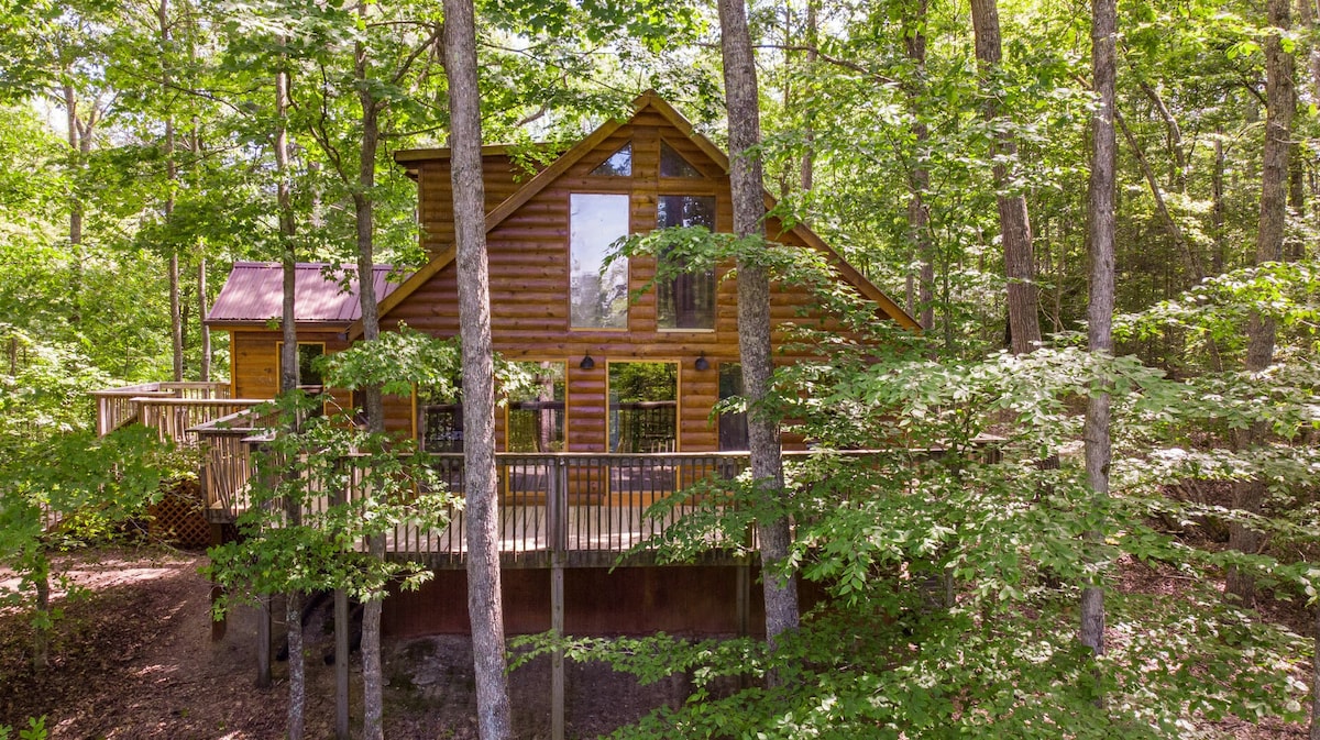 热水浴缸和无线网络-美丽的景观小木屋-位于肯塔基州红河峡谷的大型家庭小木屋！
