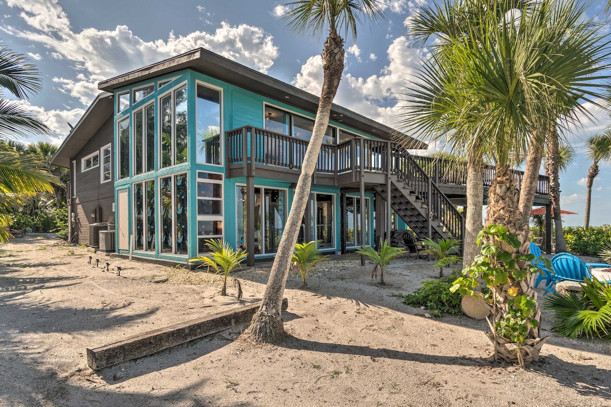 Luxe Beachfront Villa with Indoor Pool & Gulf View