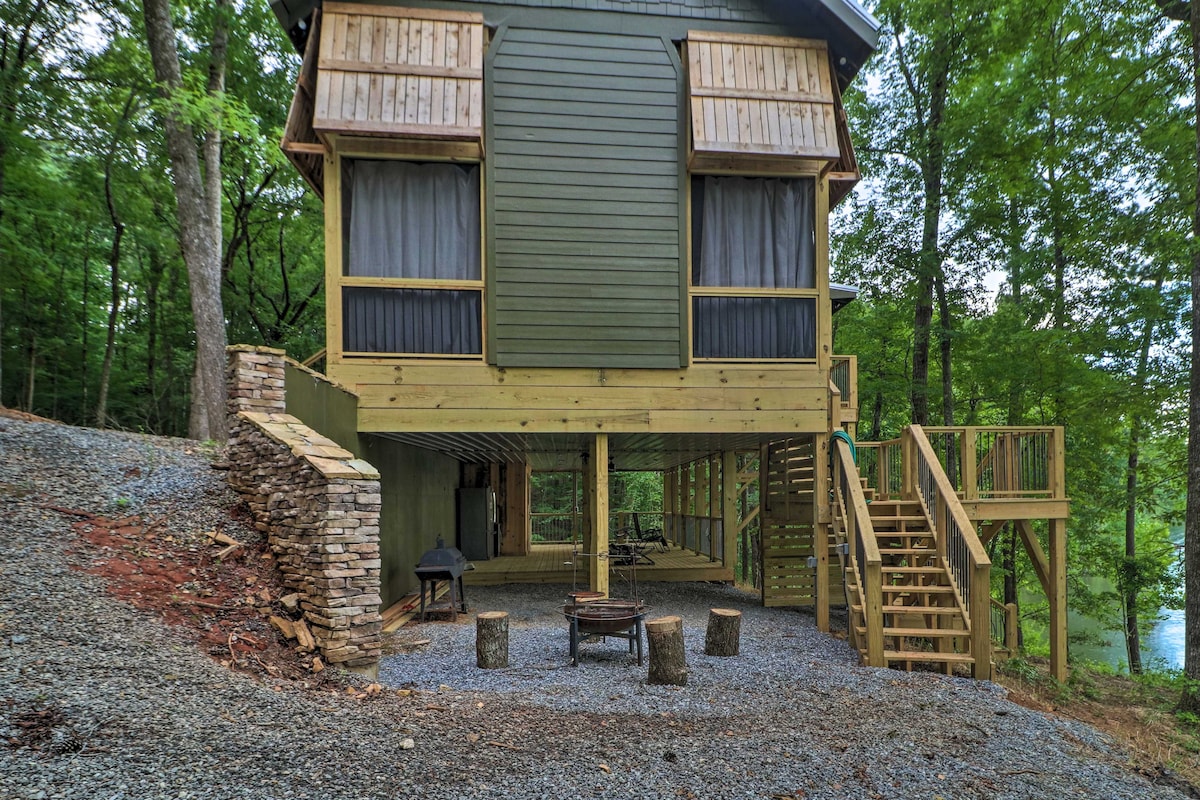 Rustic-Chic Riverfront Home w/ Dock, Deck & Canoes