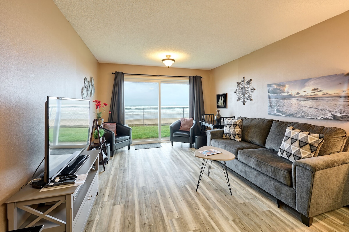 一楼温馨舒适的海滨公寓-可容纳4人！
