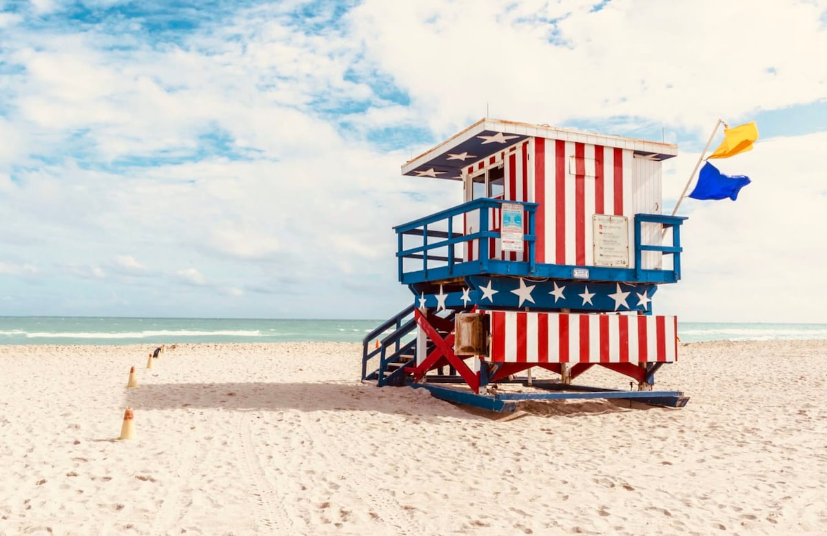 迈阿密海滩美容免费停车位距离海边仅3分钟路程