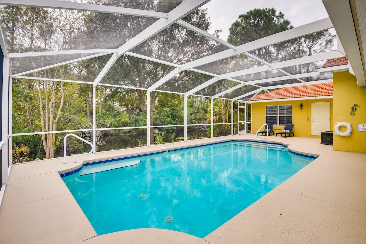 Canalfront Home w/ Heated Pool & Theater Room!