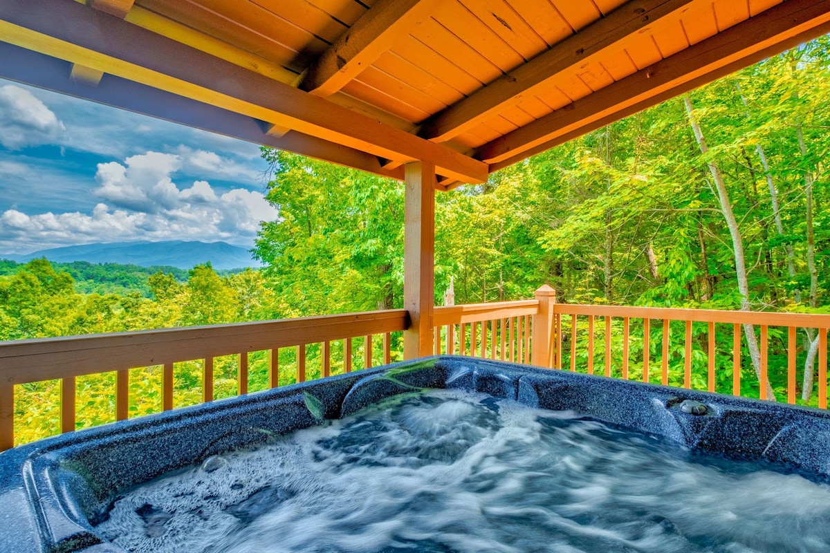 私人现代木屋，可欣赏美景+浴缸的私人现代木屋
