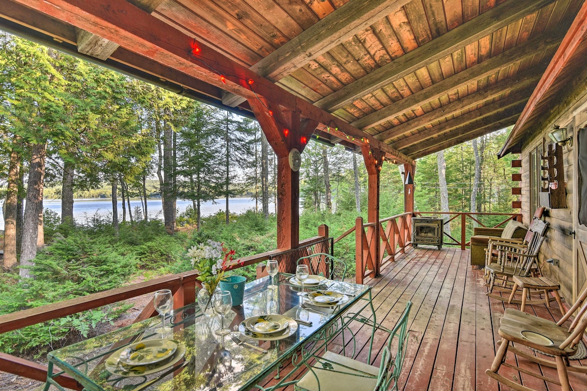 Lakeside Livin’: Cozy Cabin Steps to Sebec Lake!
