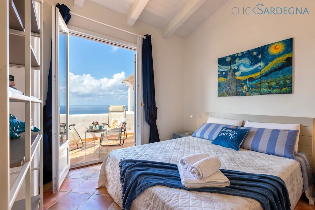 海上观赏·卡斯特尔撒丁岛顶层公寓，可欣赏海景