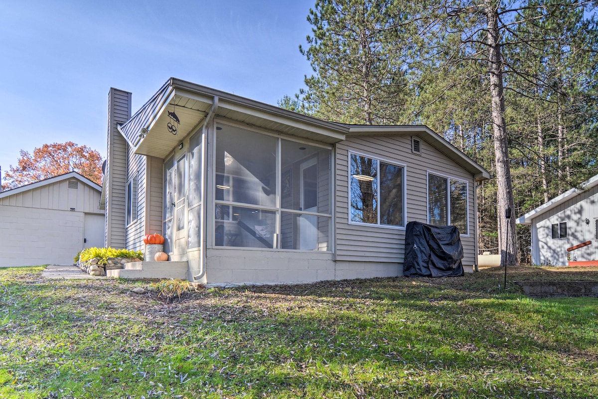 Riverfront Grayling Retreat w/ Fire Pit & Dock!