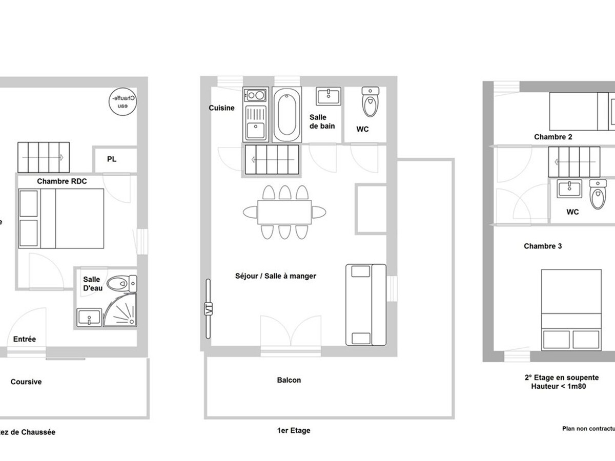 Crest-Voland公寓， 2间卧室，可入住6人。