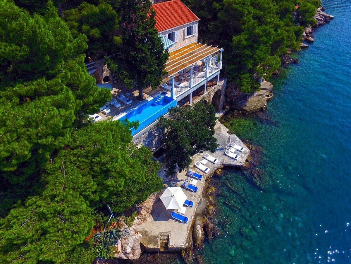 Luxury Beachfront Villa Dubrovnik Sea Diamant 7+0