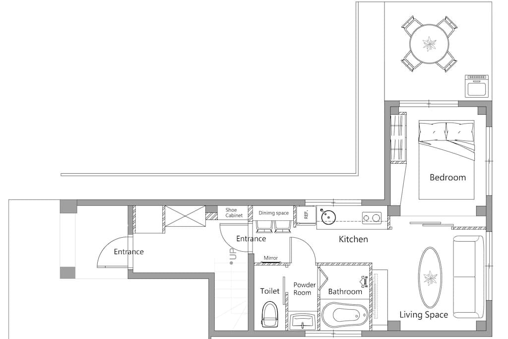 Real Life SANGENJAYA 1BR with terrace 2Pax Shibuya