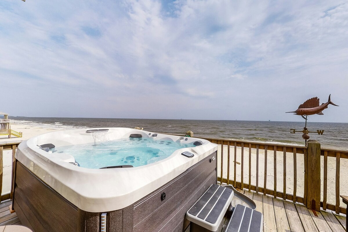 大型5卧室海滨|热水浴缸|露台| W/D