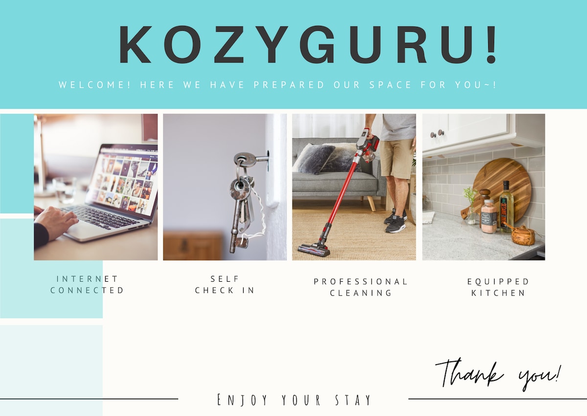 KozyGuru |南布里斯班| Kozy 2卧室公寓