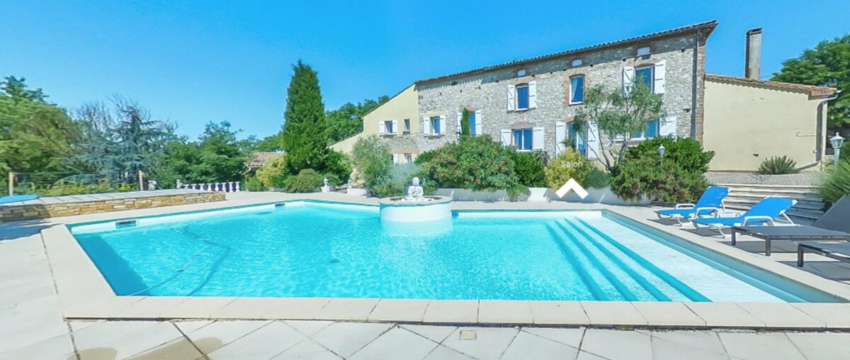 Villa de Puybegon, piscine privée