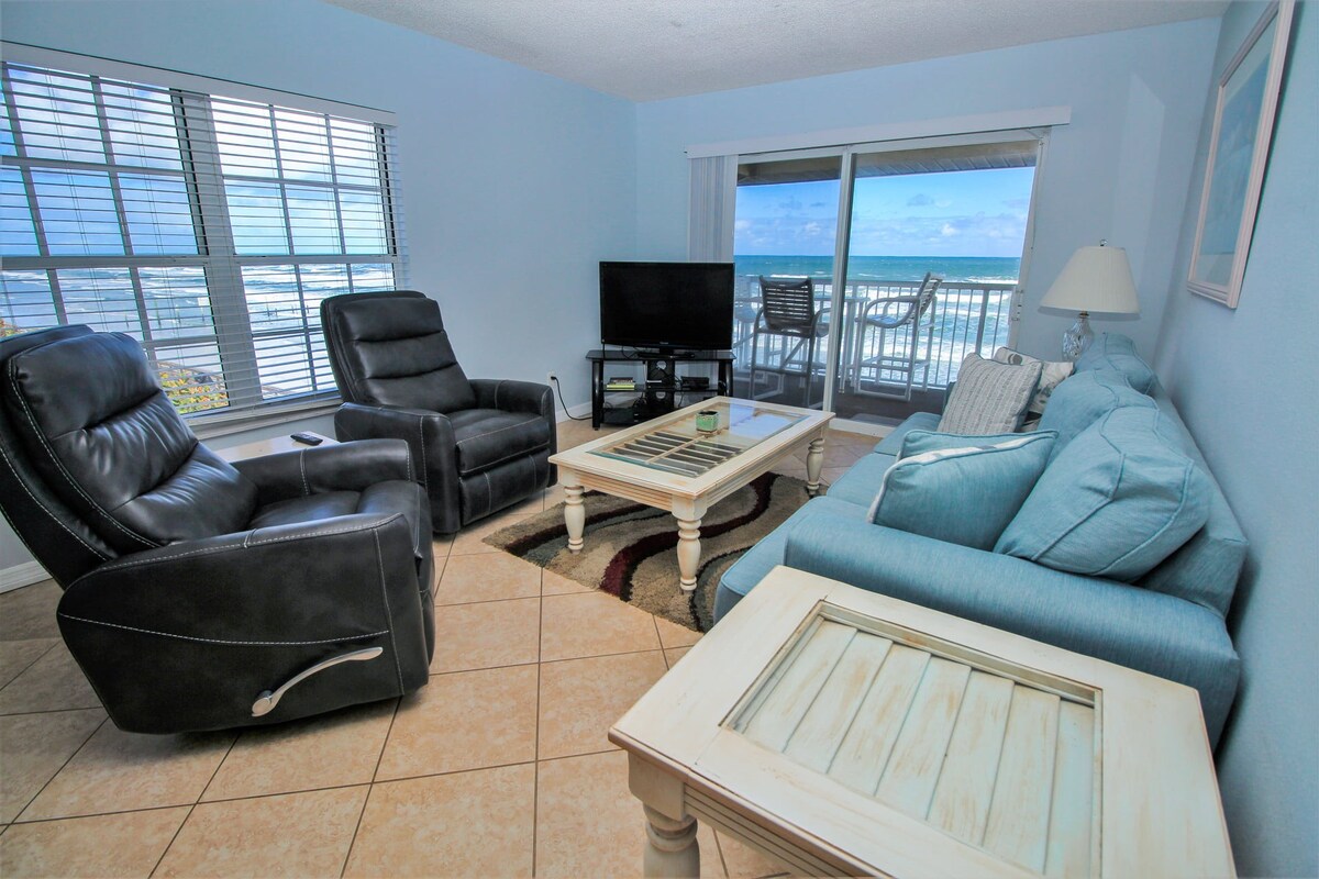 Oceanfront View from Corner Unit on No-Drive Beach
