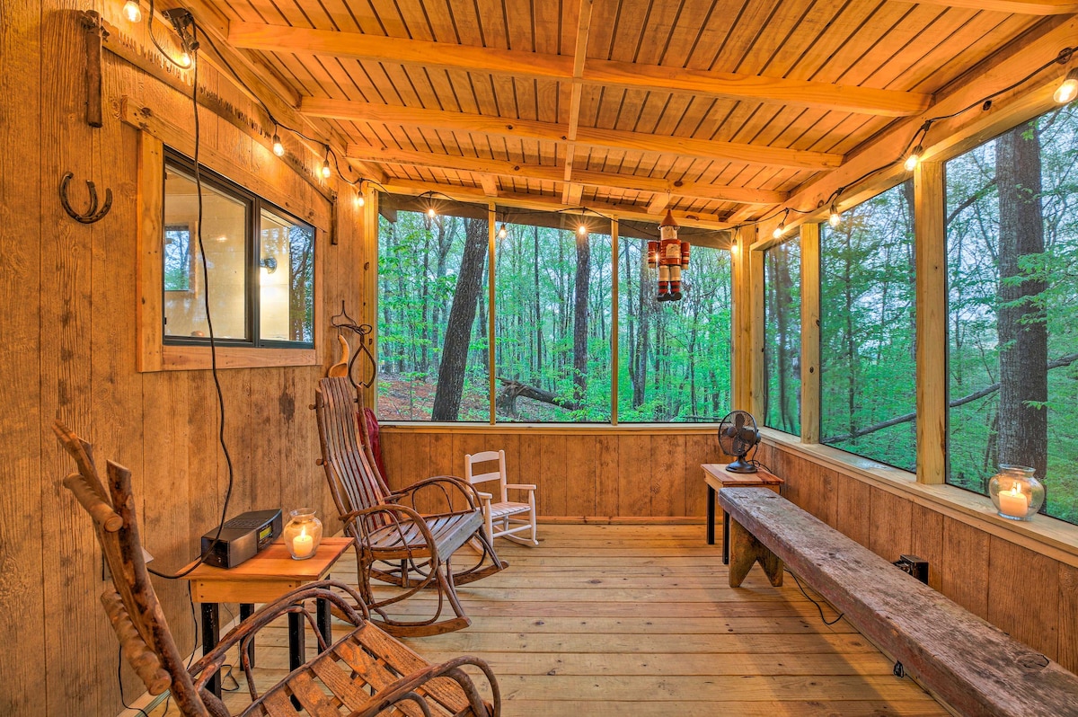 Secluded Tallassee Cabin w/ Fire Pit & Porch!