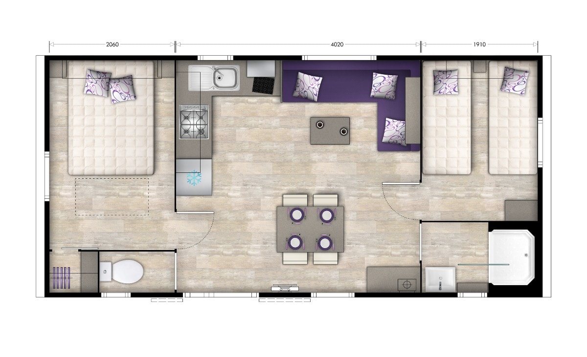 Mobile Home Passion 3 Rooms 4/6 People + TV