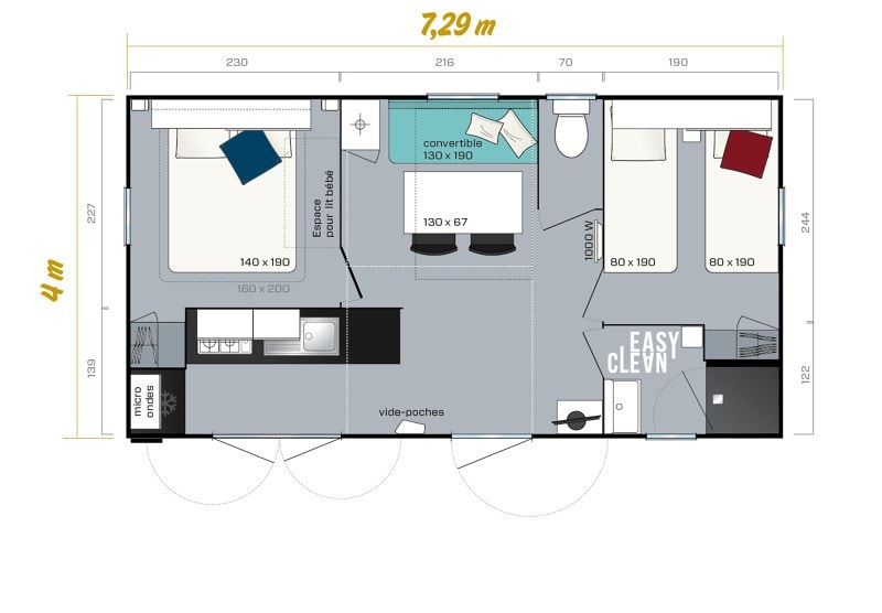 Mobile Home maeva 3 Rooms 4/6 People + TV