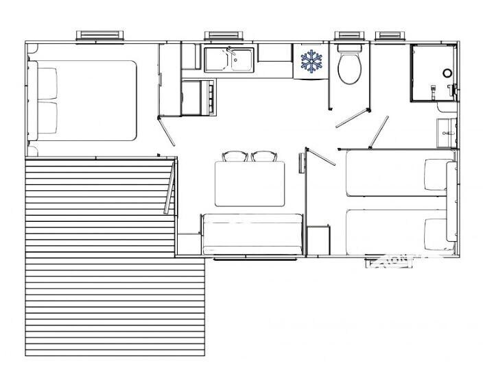 Mobil Home Terrasse+ 3 Pièces 4/6 Personnes Climatisé + TV 196462