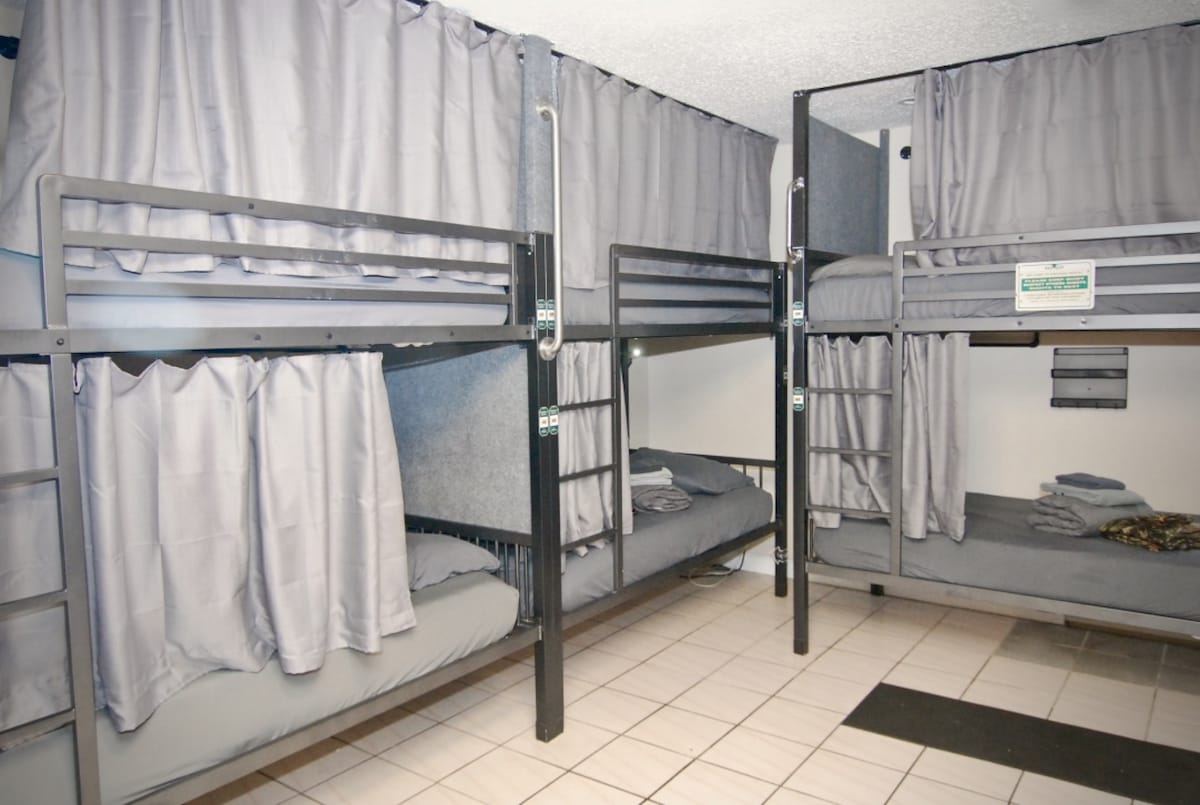 12张床中的1张床共用大型混合宿舍房间