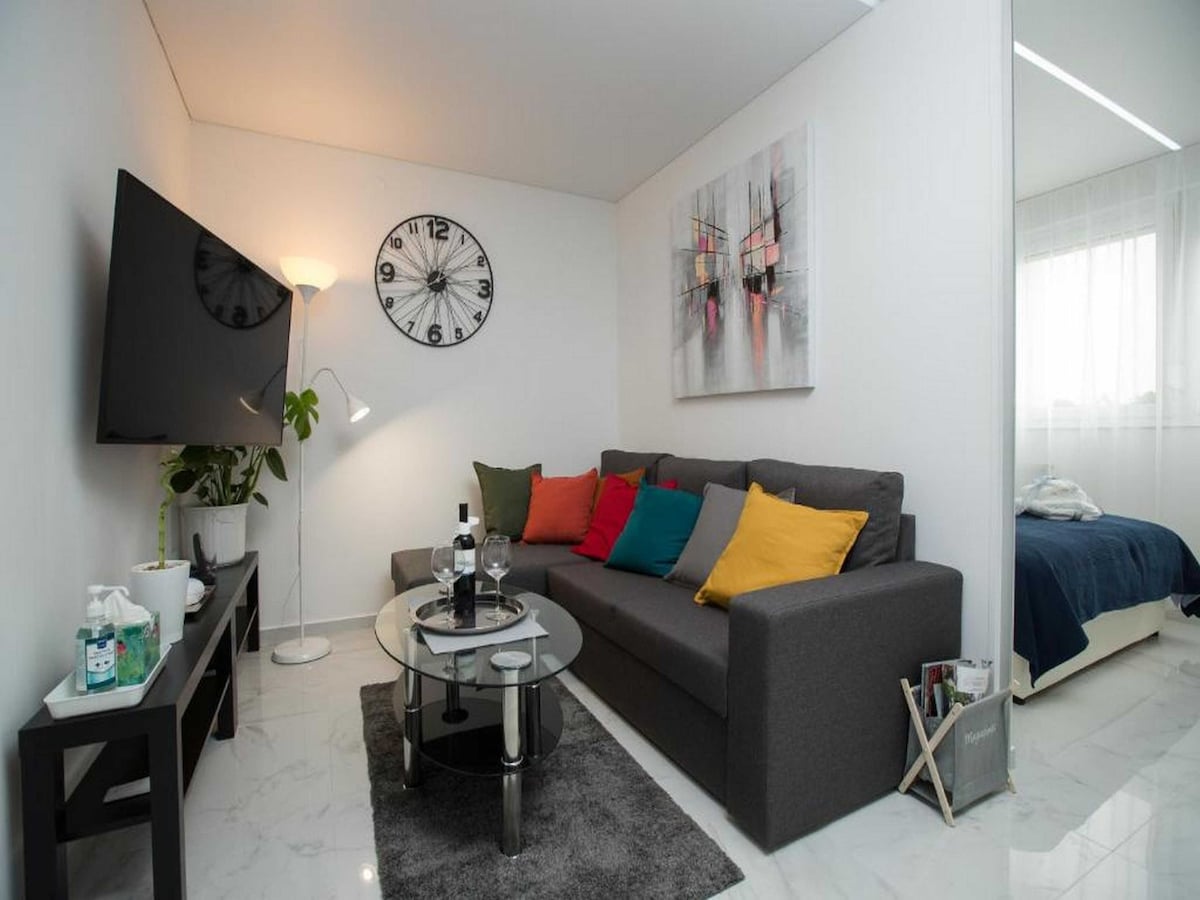 萨格勒布机场现代豪华公寓，提供免费无线网络-单卧室公寓