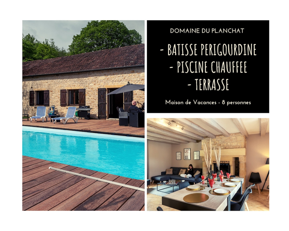 Batisse Perigourdine - Piscine Chauffee - 8人份