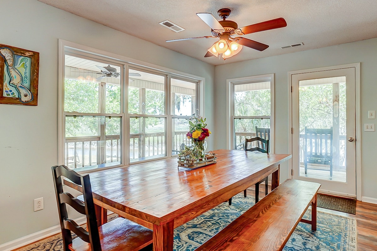 4BR Waterview Edisto Island | Dock | Balcony