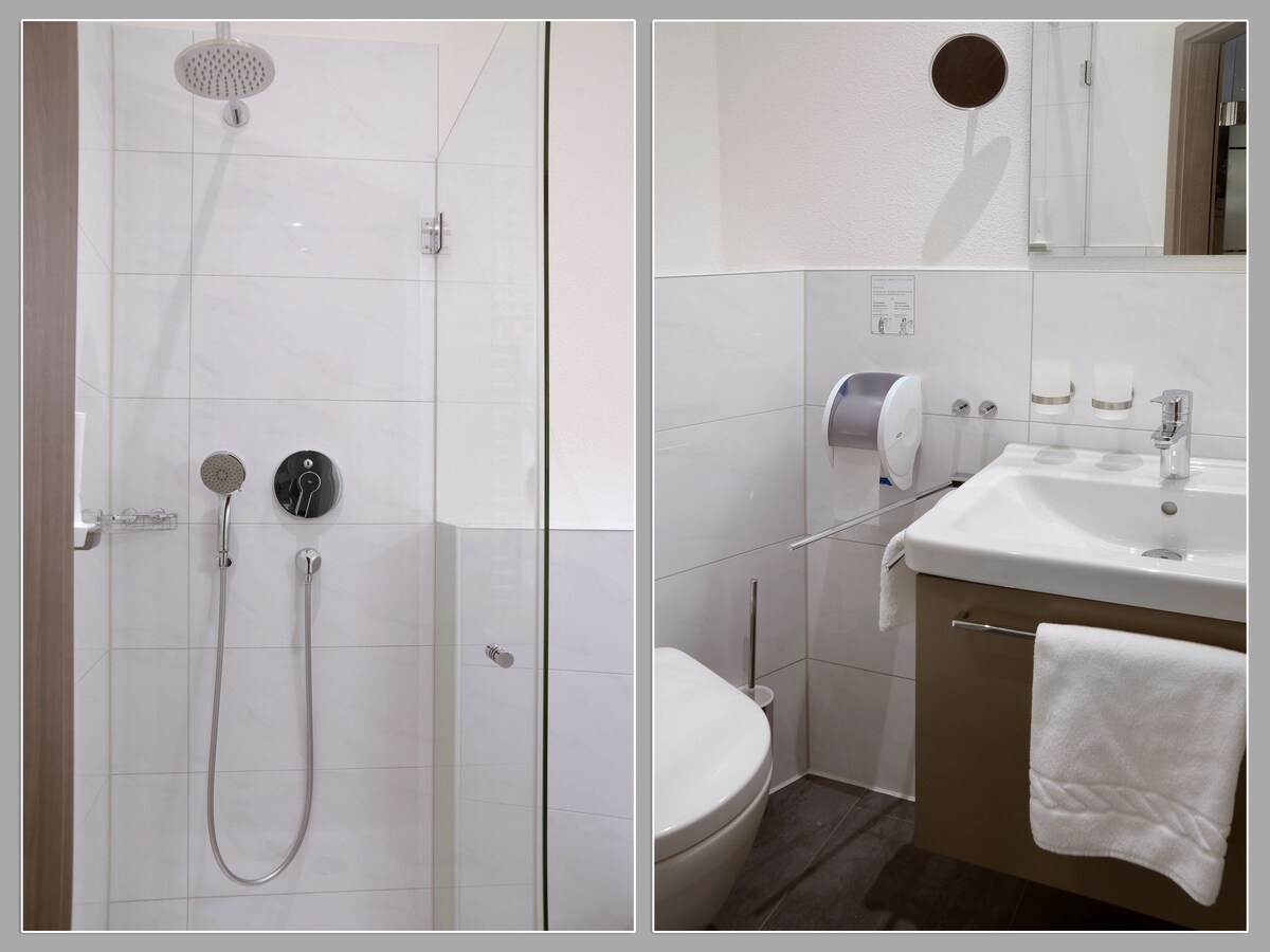 加斯托夫齐格勒酒店（ Lindau am Bodensee ） ，标准双人房，面积18平方米，配有厕所和淋浴间