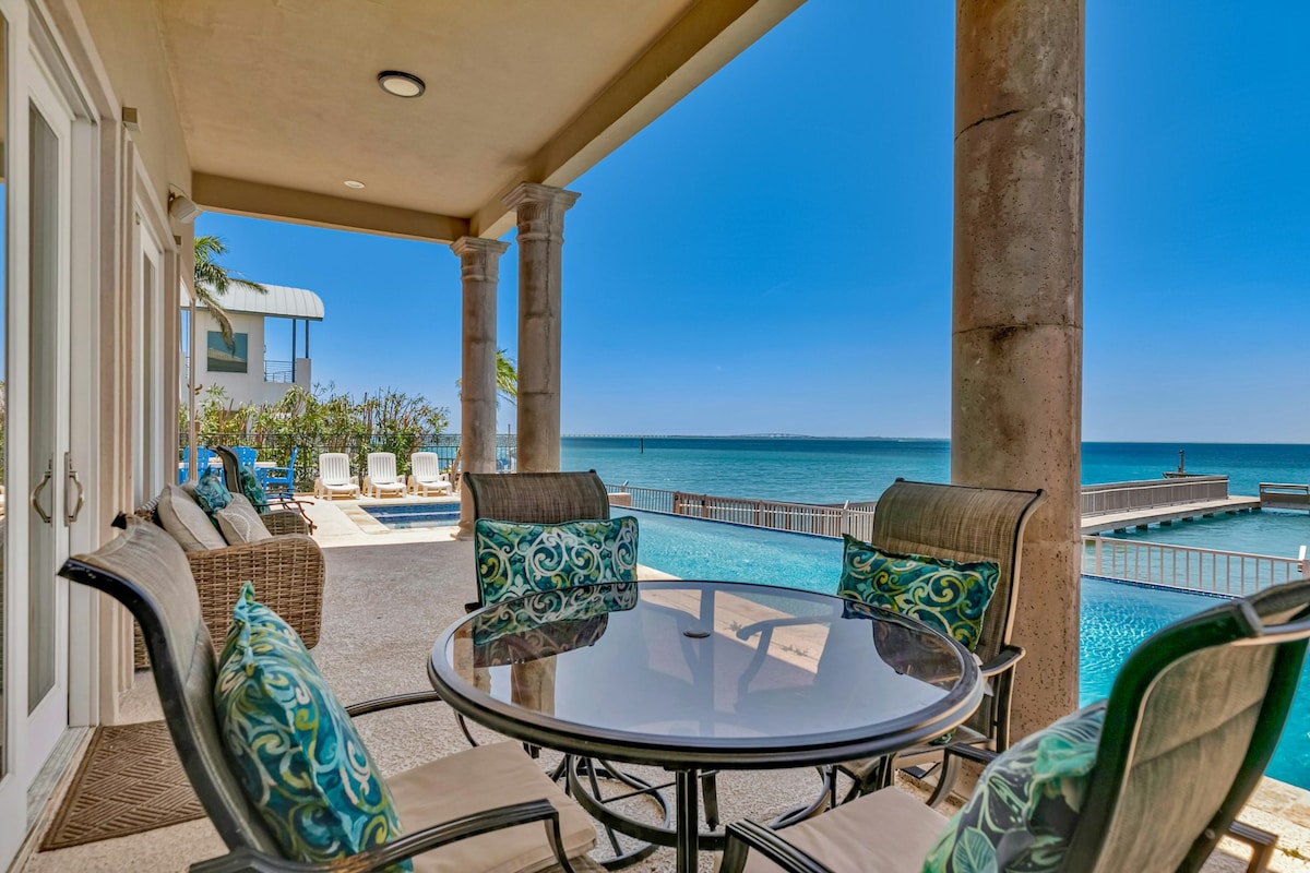 3BR with amazing views, dock & waterfront pool