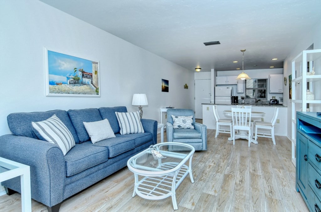 Unit 109- Open, Airy, Updated with Beach Decor!
