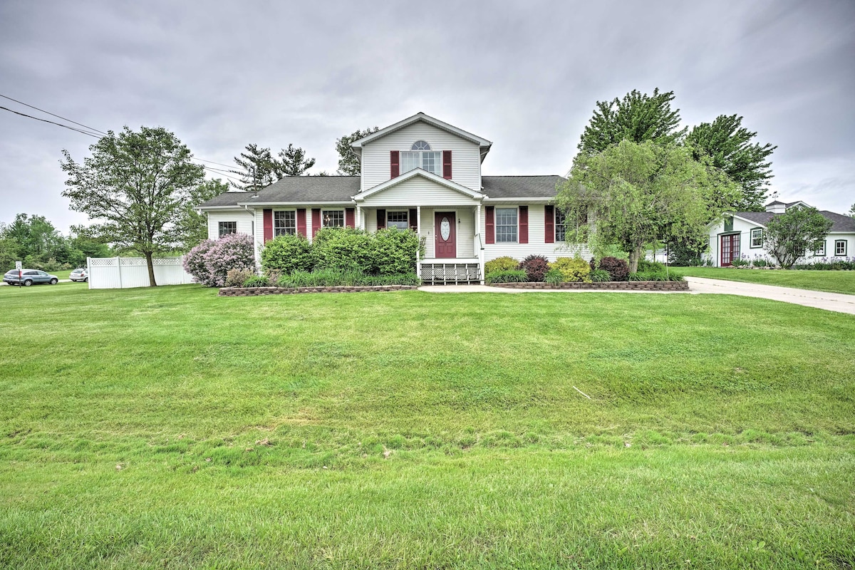 Irish Hills Farmhouse w/ Furnished Deck & Playset