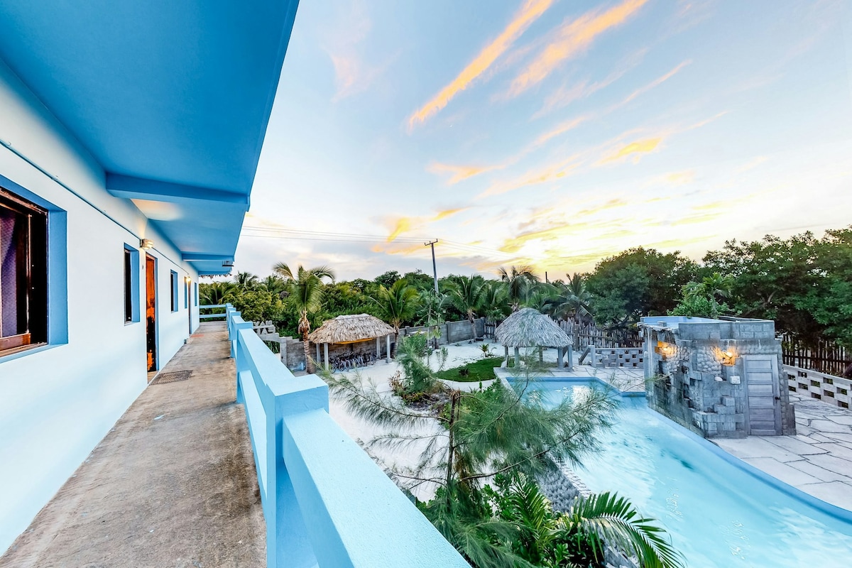 8卧室玛雅瀑布|阳台|私人泳池