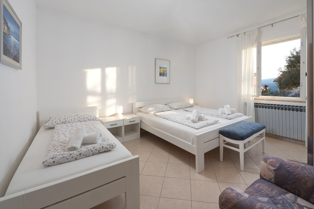 Two Bedroom Apartment, in Rabac, Terrace