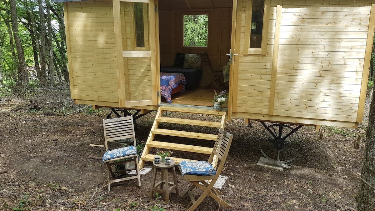 Lovely 2-Bed shepherds hut in a Forest