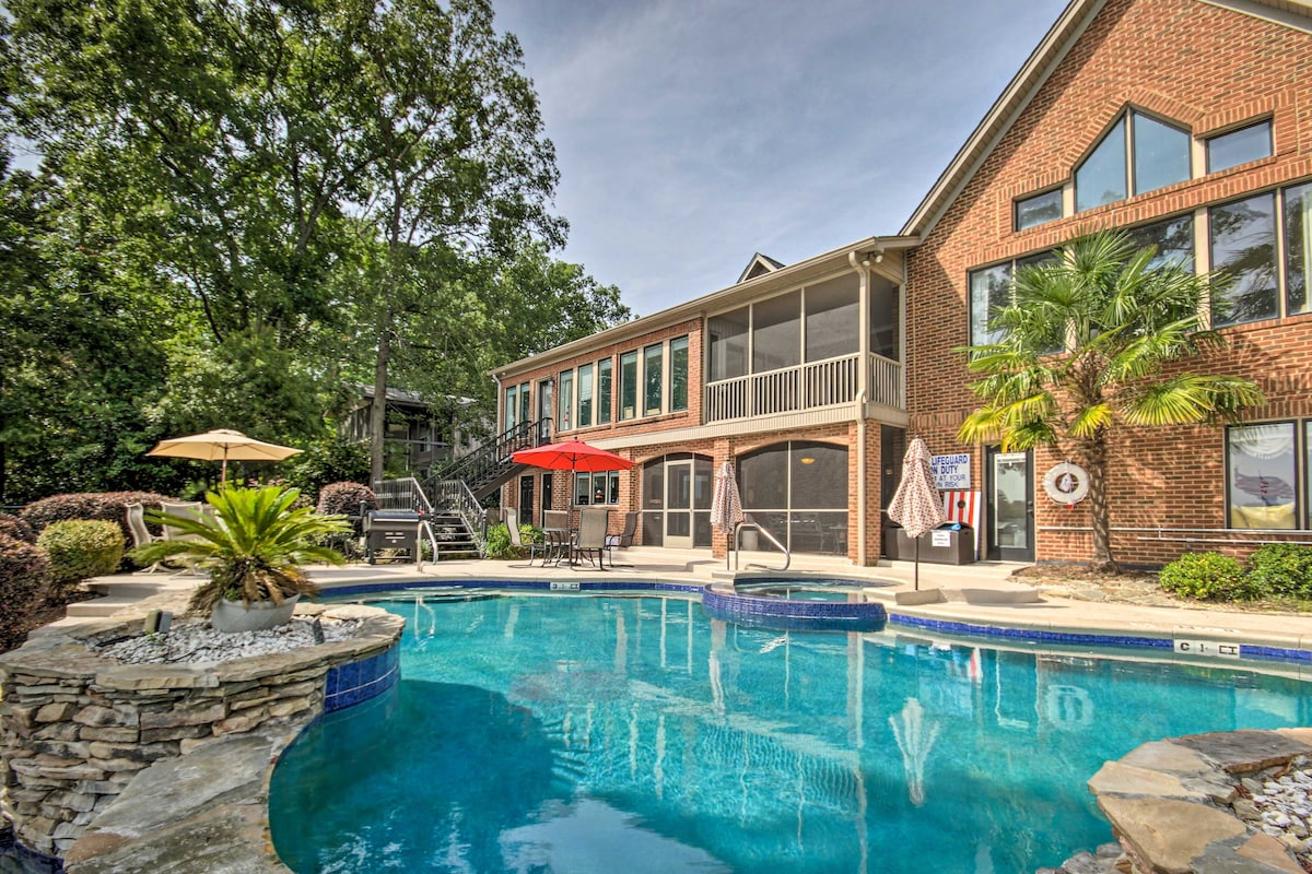 Luxe Lakefront Apartment w/ Shared Pool & Dock!